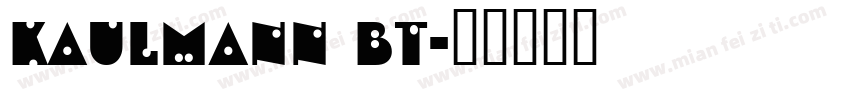 kaulmann bt字体转换